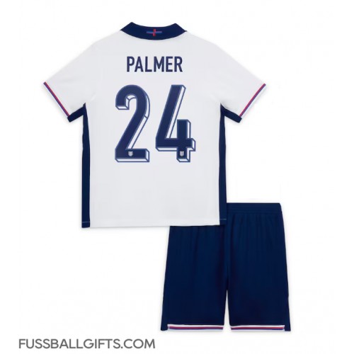 England Cole Palmer #24 Fußballbekleidung Heimtrikot Kinder EM 2024 Kurzarm (+ kurze hosen)